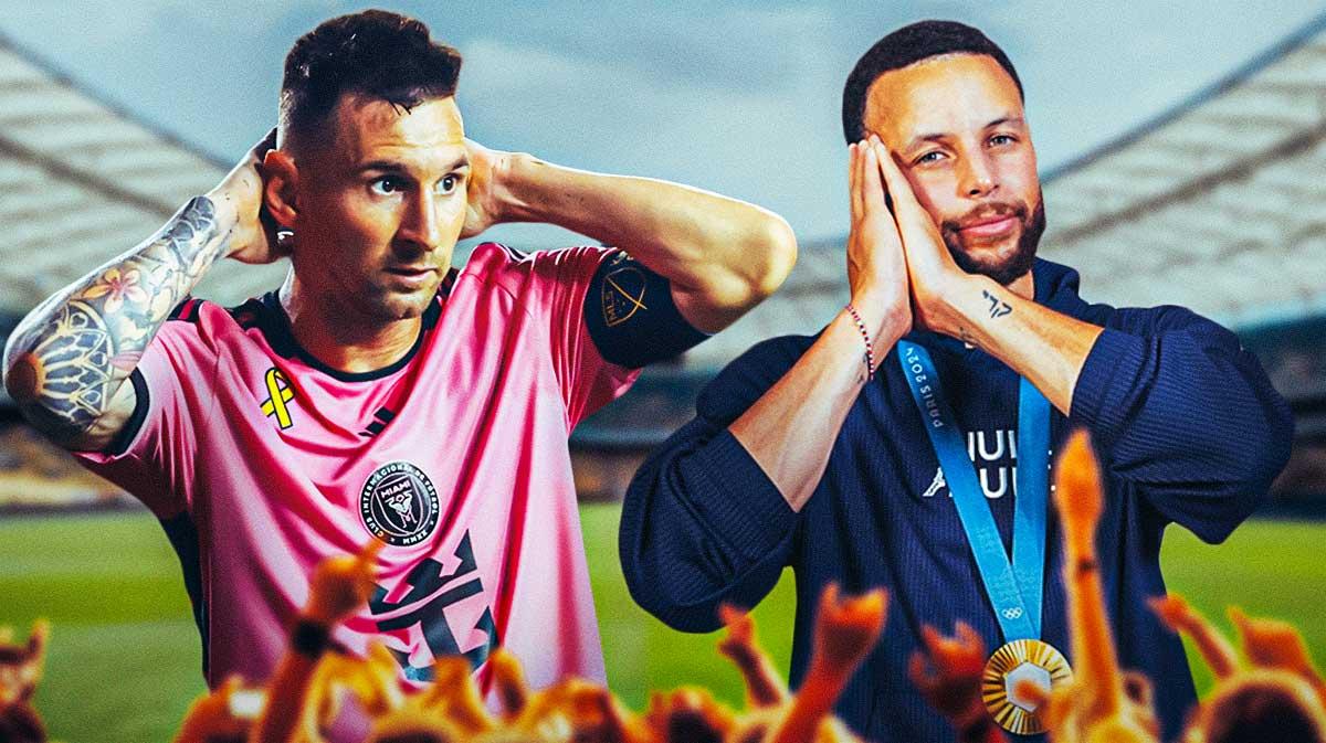 Inter Miami CF player Lionel Messi and Golden State Warriors player Stephen Curry