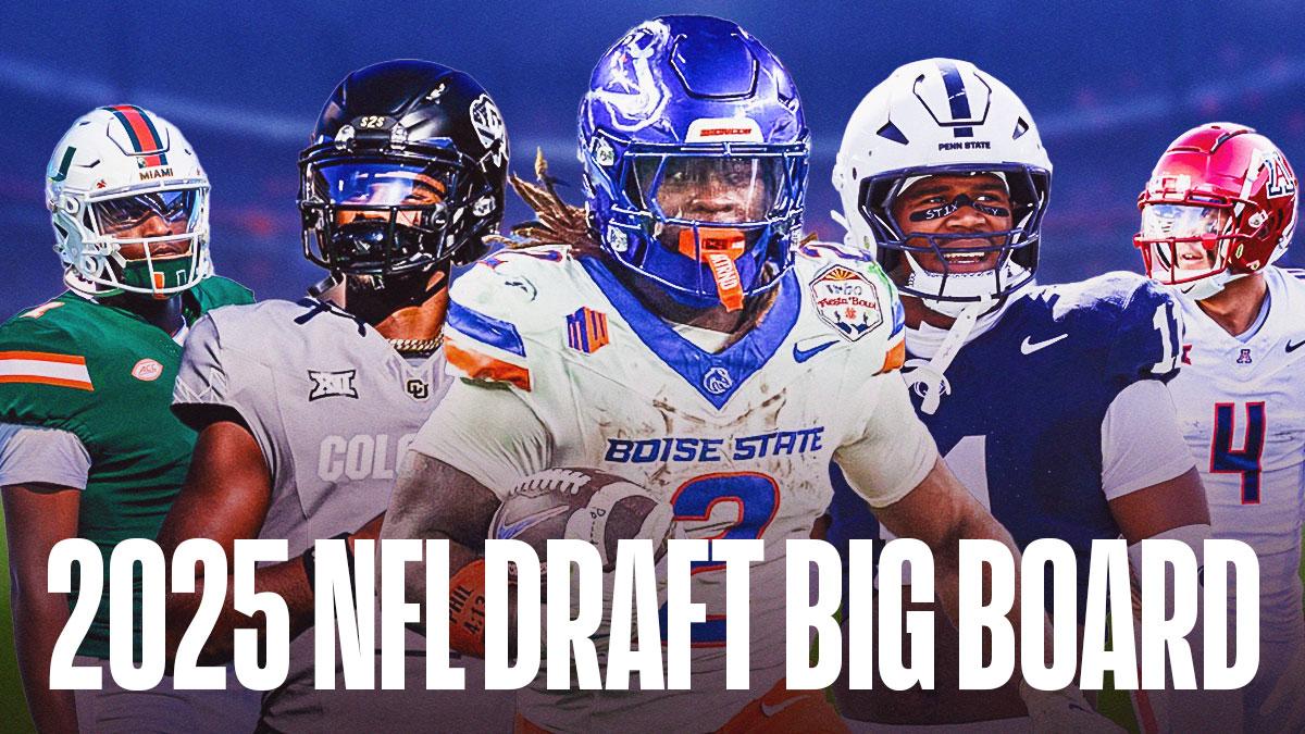 2025 NFL Draft Big Board, Cam Ward, Ashton Jeanty, Shedeur Sanders, Abdul Carter, Tetairoa McMillan,