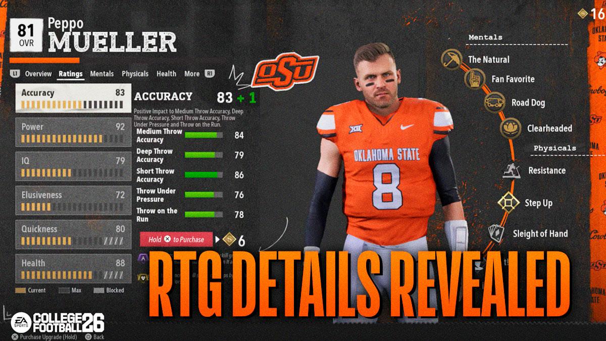 College Football 26 Road To Glory Details Revealed