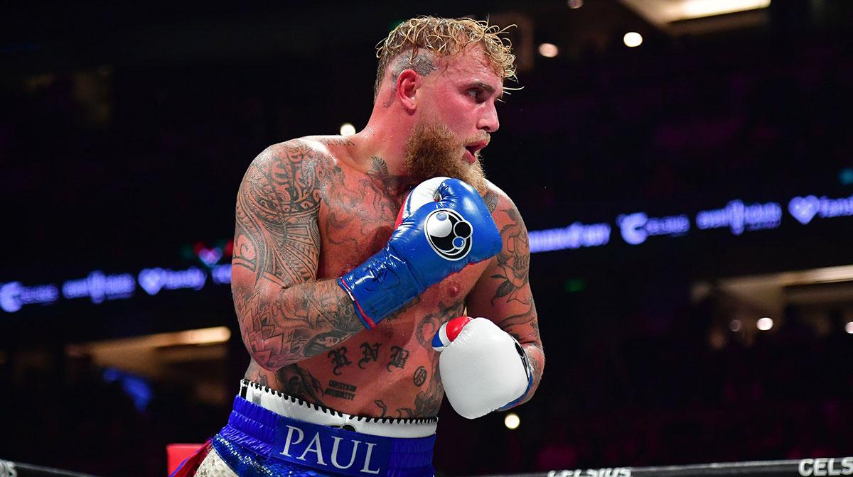 WBA boxer Jake Paul fights against Julio Cesar Chavez Jr. at Honda Center.