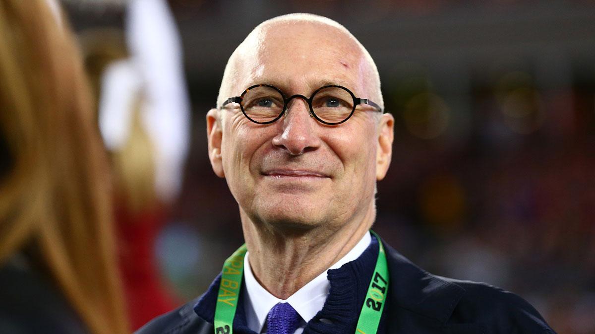 ESPN president John Skipper during the 2017 College Football Playoff National Championship Game between the Alabama Crimson Tide and the Clemson Tigers at Raymond James Stadium.