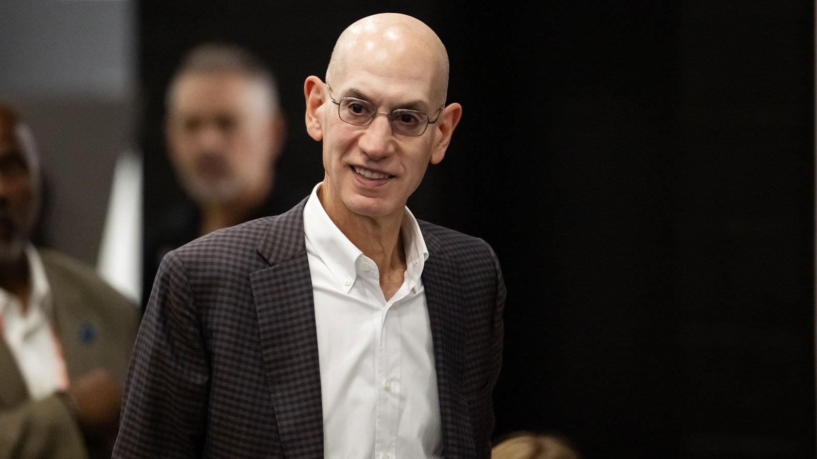 NBA commissioner Adam Silver arrives prior to the WNBA All Star Game at Footprint Center.