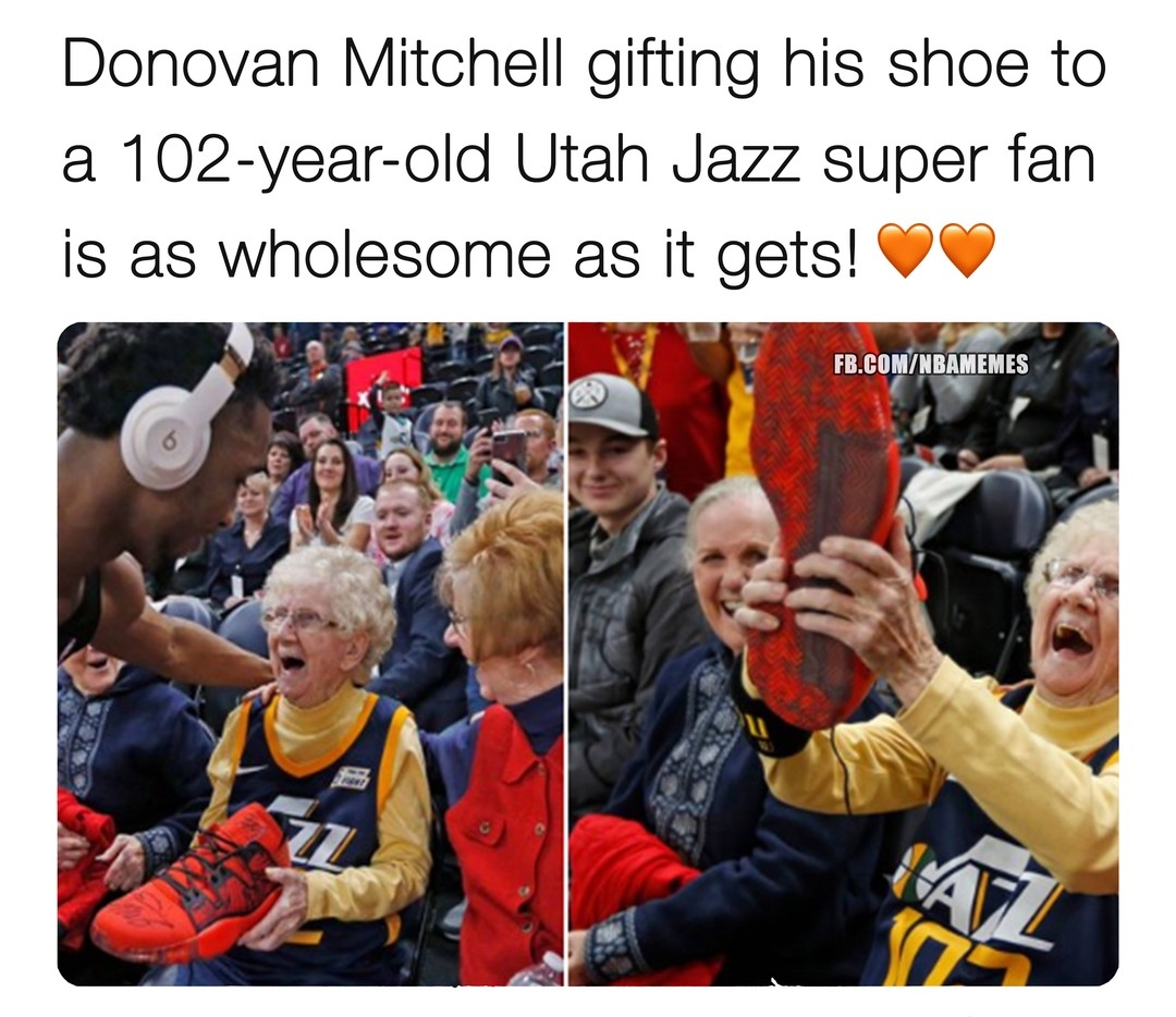 Look at the happiness on her face!
#donovanmitchell #utah #jazz #sneakers #nba