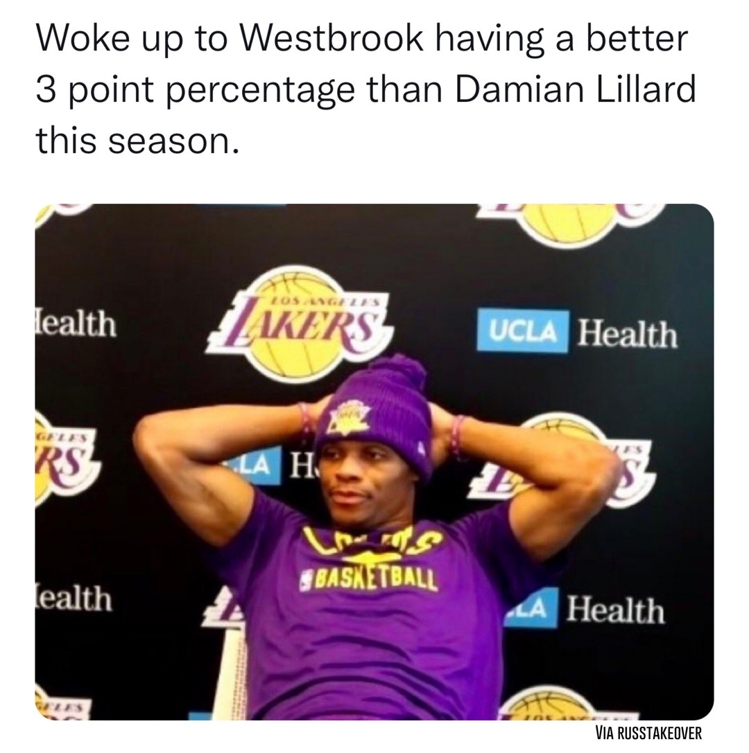 How bizarre!!
#Westbrook #Nbamemes #Lillard