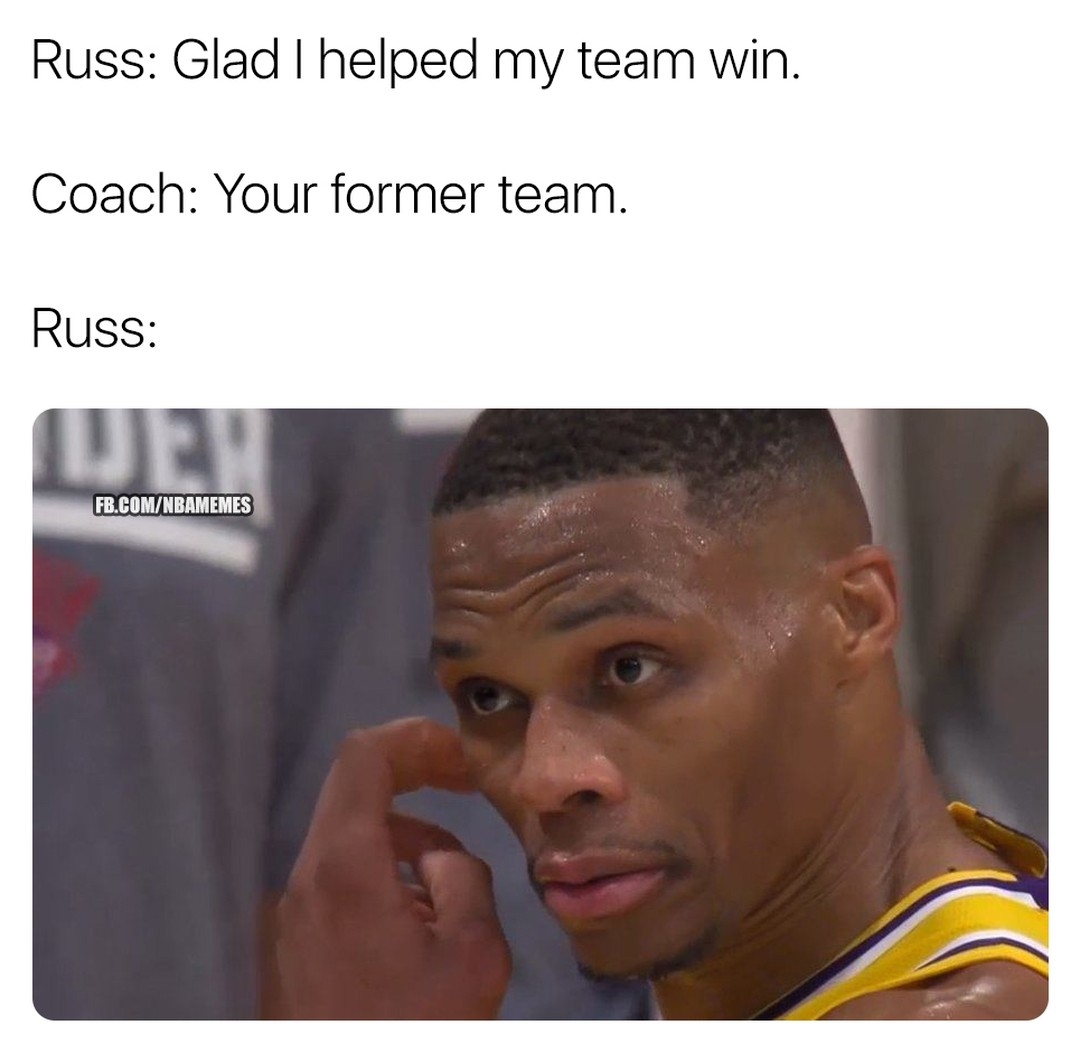 Russ missin' OKC? 🤣
#NBA #NBAMemes #RussellWestbrook #Thunder #Lakers
