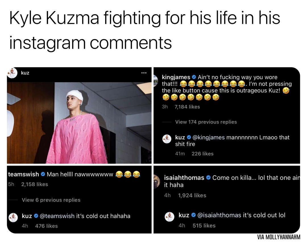 Yeah, it's still a huge NO from us
#Nbamemes #NBA #Kuzma #Wizards