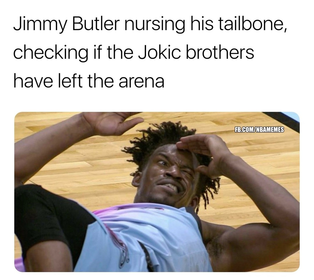 Jimmy Butler can walk away now. π€£ 
#NBA #NBAMemes #JimmyButler #Jokic #Heat