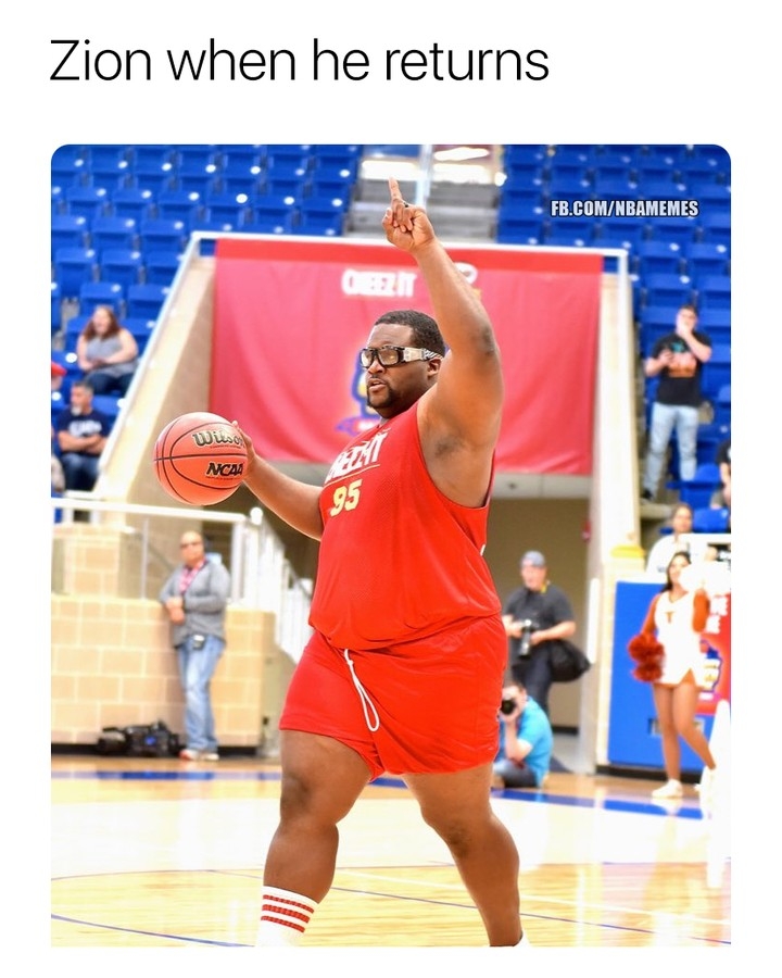 That southern food is doing it's thing 😅
#nbamemes #zion #pelicans