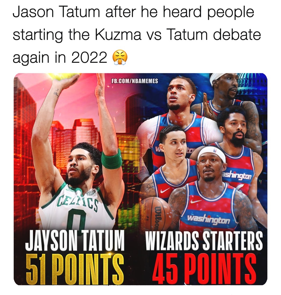 Tatum took it personally last night😤
#jasontatum #kylekuzma #wizards #boston #celtics