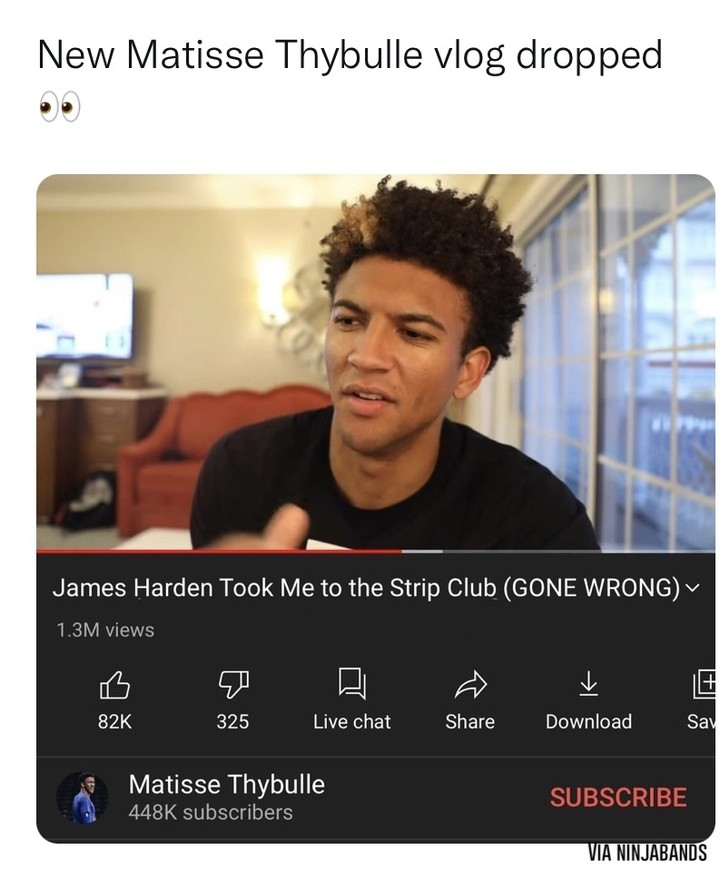 That'd certainly be an interesting vlog π³
#JamesHarden #MatisseThybulle #Sixers #philly