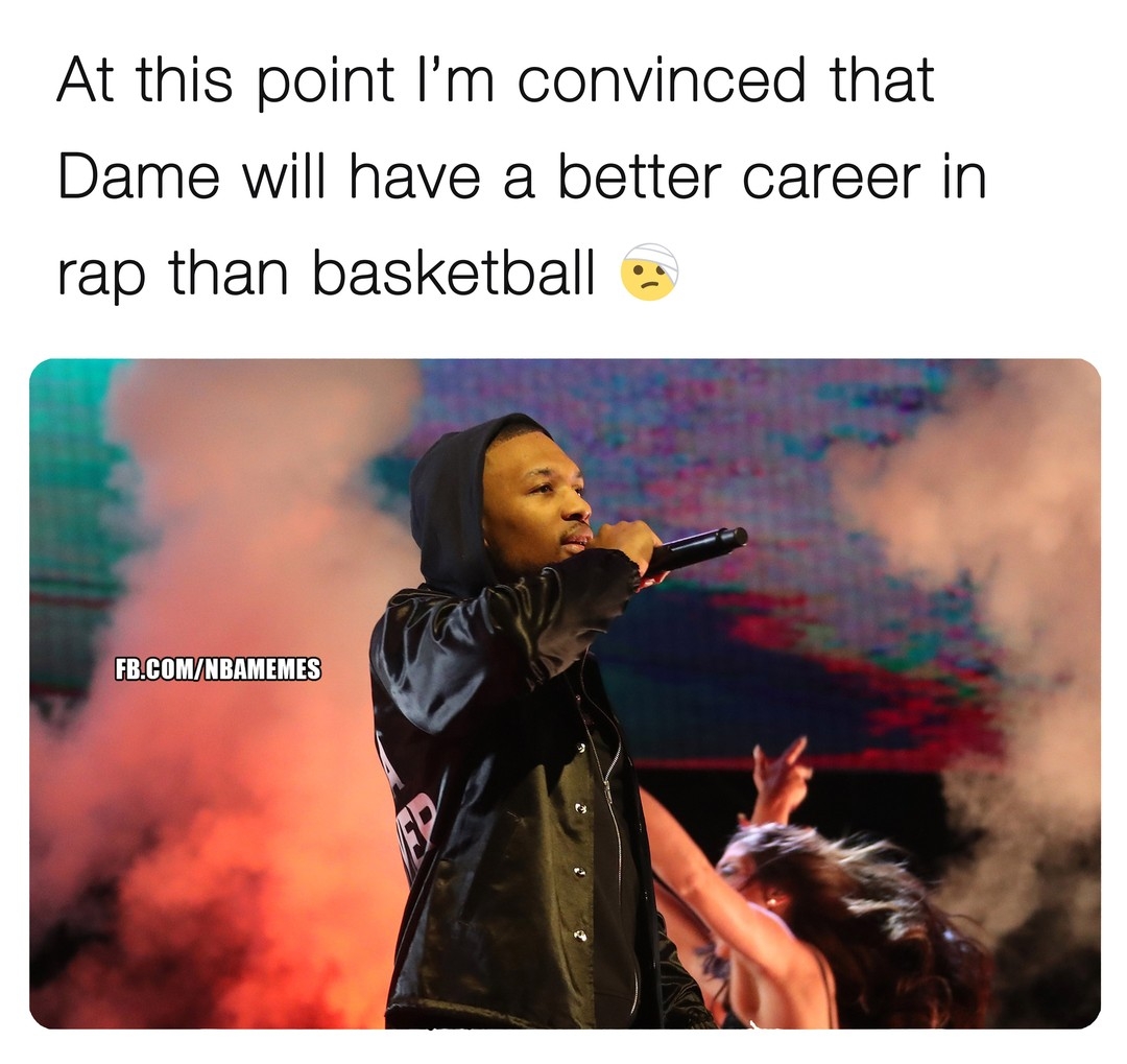 Gotta have that backup plan πππ 
#damianlillard #portlandtrailblazers #hiphop