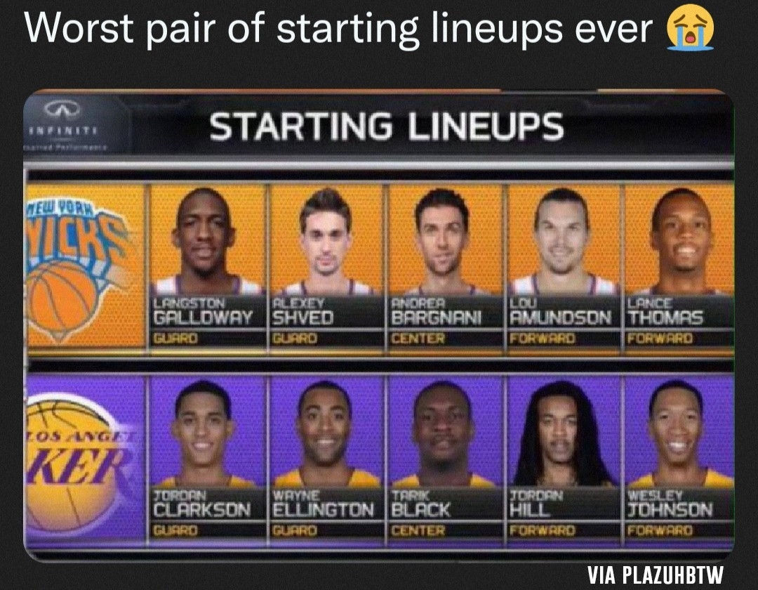 Ngl that's a waste of a ticket 🤣 
#losangeleslakers #newyorkknicks #jordanclarkson