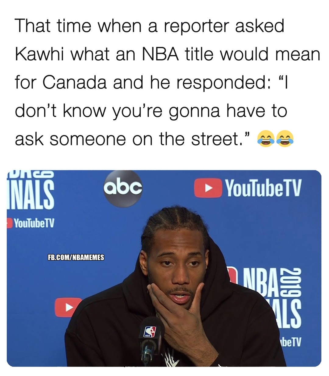 Fun guy Kawhi π€£ 
#kawhileonard #torontoraptors #losangelesclippers