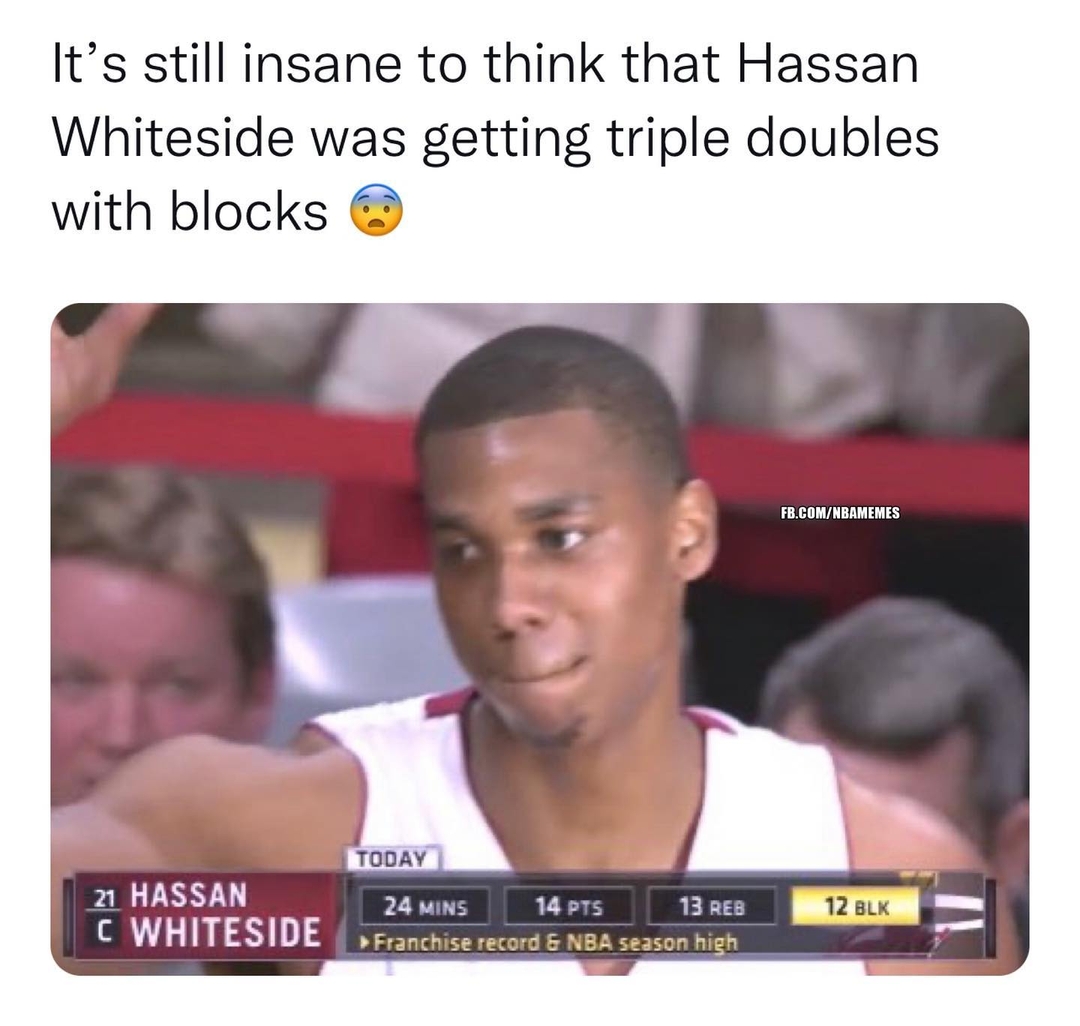 What happened to this Whiteside? π #miami #heat #hassanwhiteside