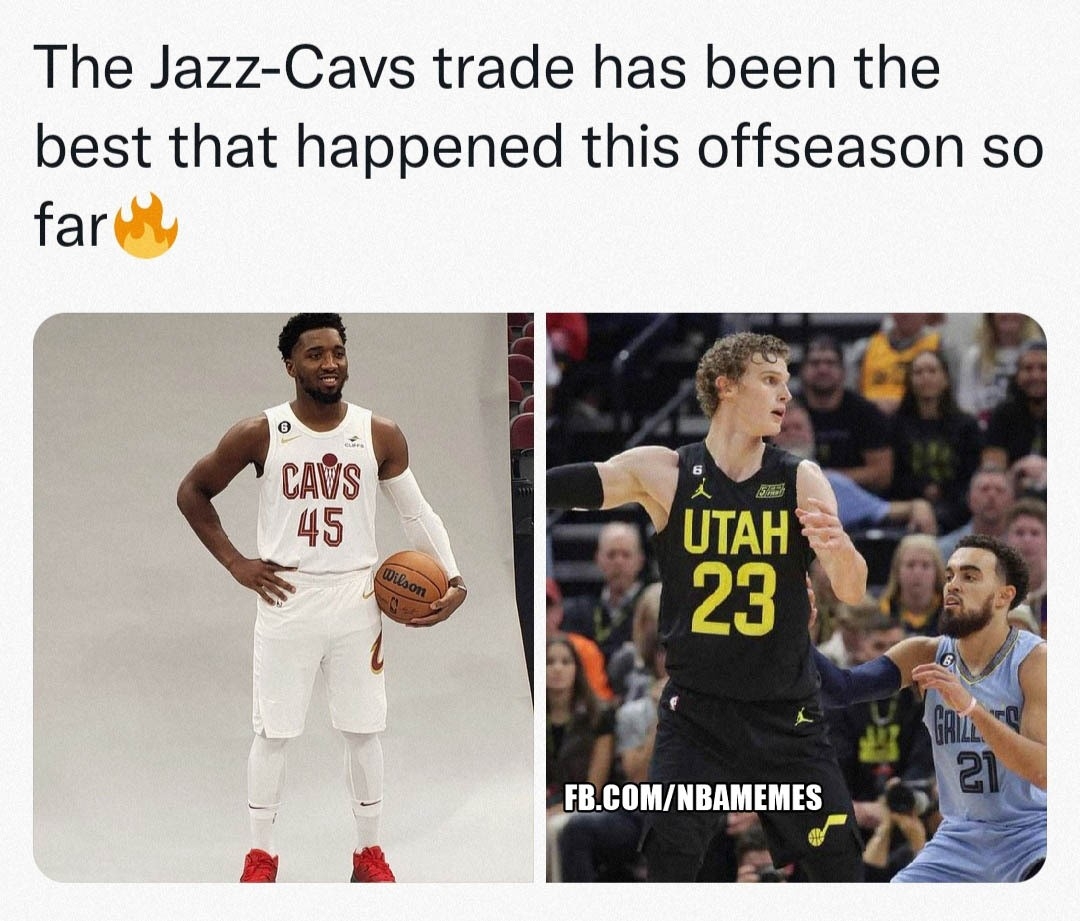 Crazy fair tradeπ― #laurimakkanen #donovanmitchell #clevelandcavaliers