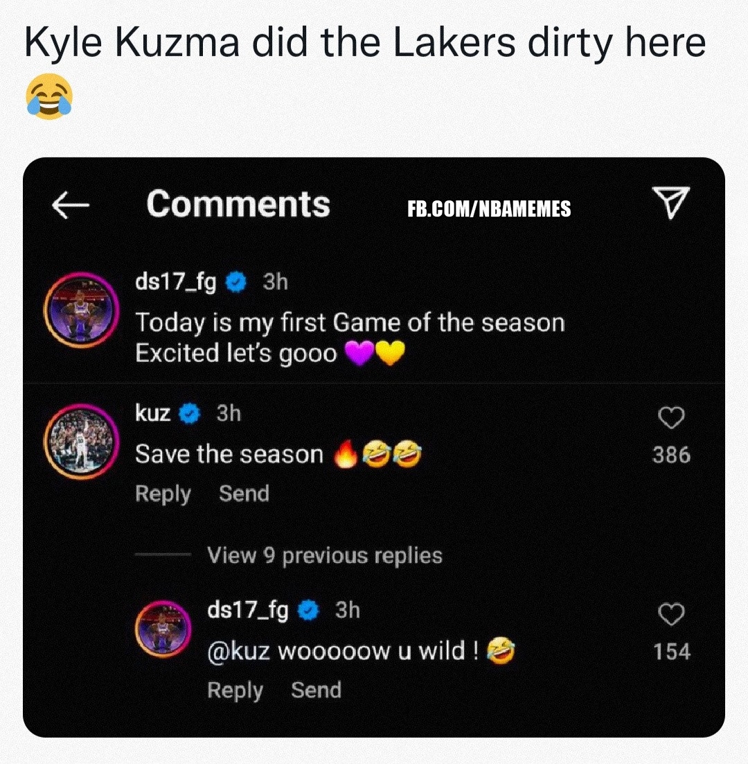 Kuz acting like the Wizards run the East🤣 
#kylekuzma #losangeleslakers #washingtonwizards