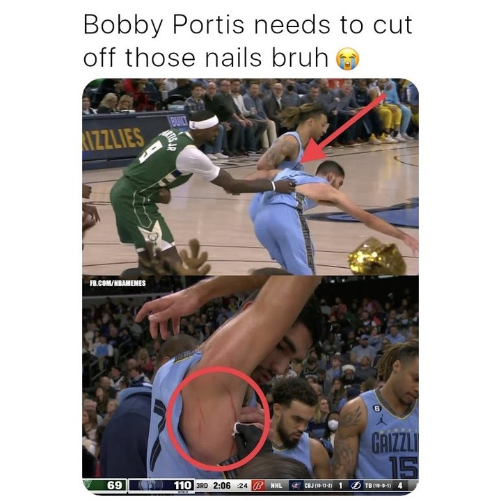 They're claws at this point 💀
#BobbyPortis #Portis #Bucks #nbamemes