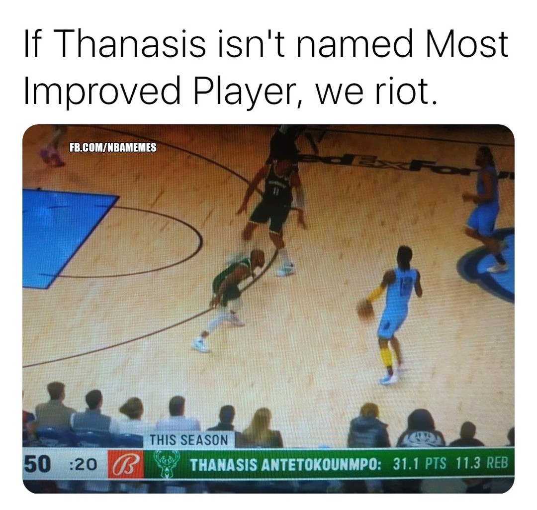 Should be MVP too 😤
#ThanasisAntetokounmpo #Thanasis #Bucks #nbamemes