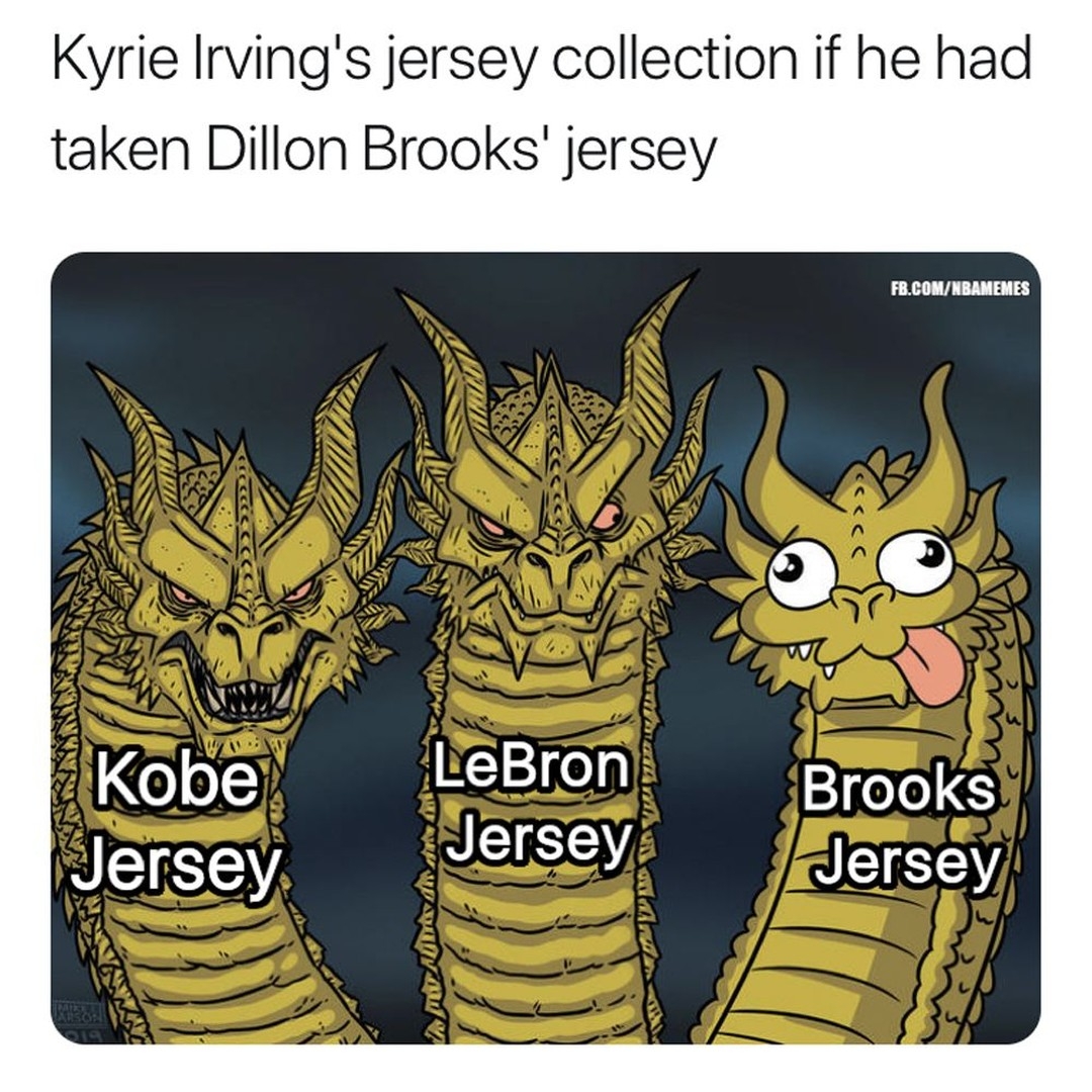 Kyrie probably wouldn't keep it even if he had taken it π€·ββοΈ
#DillonBrooks #Kyrie #KyrieIrving #nbamemes