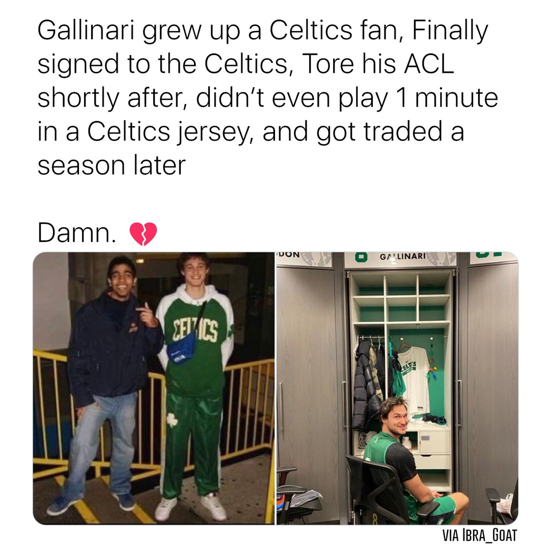 And if it wasn't bad enough, he's going to Washington😔
#DaniloGallinari #Celtics #Wizards #NBA