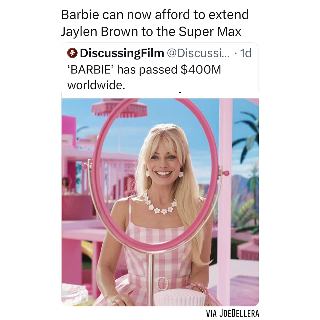 NBA money is actually wild 🤯
#JaylenBrown #Barbie #Celtics #NBA