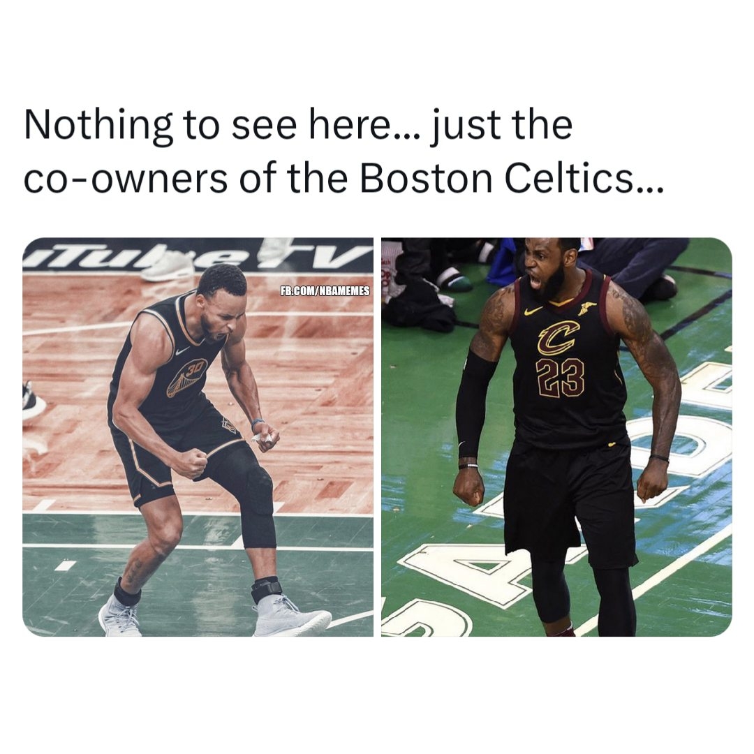@celticsnationcp not gonna like this one 😂
#Lebron #LebronJames #StephCurry #Celtics #nbamemes