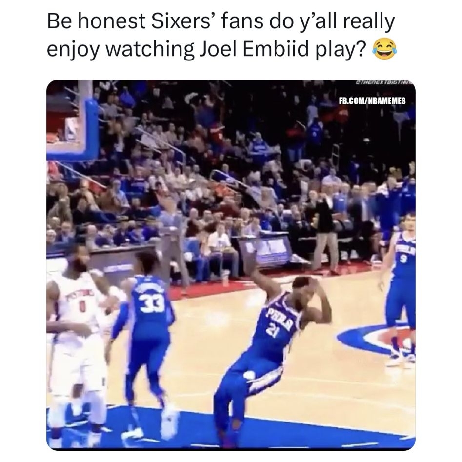Embiid is never beating the foul merchant allegations
#NBA #Sixers #Embiid #JoelEmbiid #nbamemes