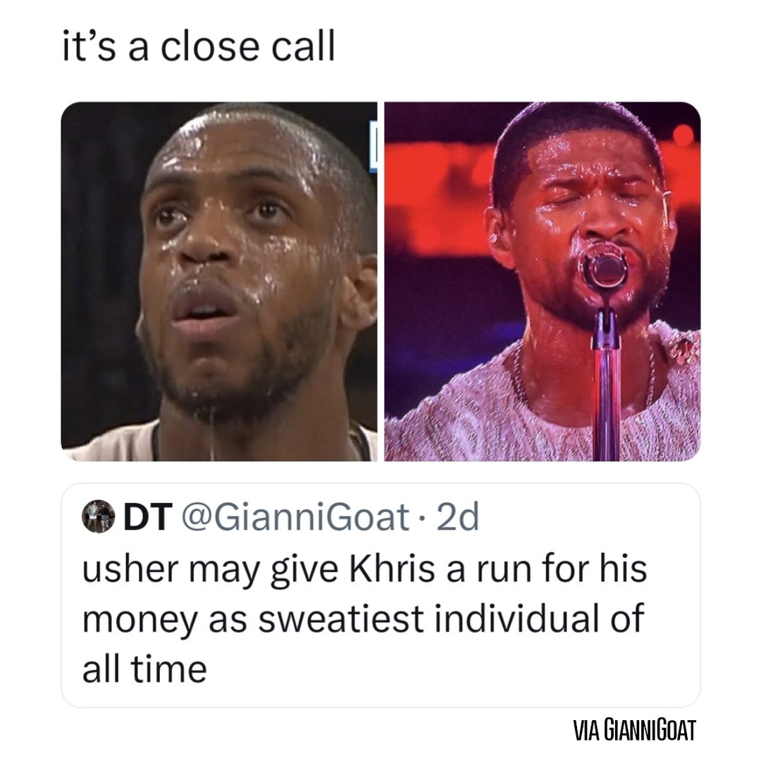 Now imagine Usher playing basketball 😭
#Middleton #Bucks #Usher #KhrisMiddleton #nbamemes