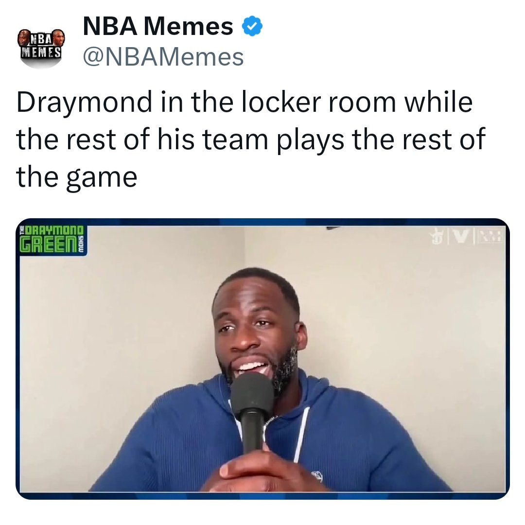 Draymond really played 4 mins and dipped
#NBA #Warriors #Draymond #DraymondGreen #nbamemes
