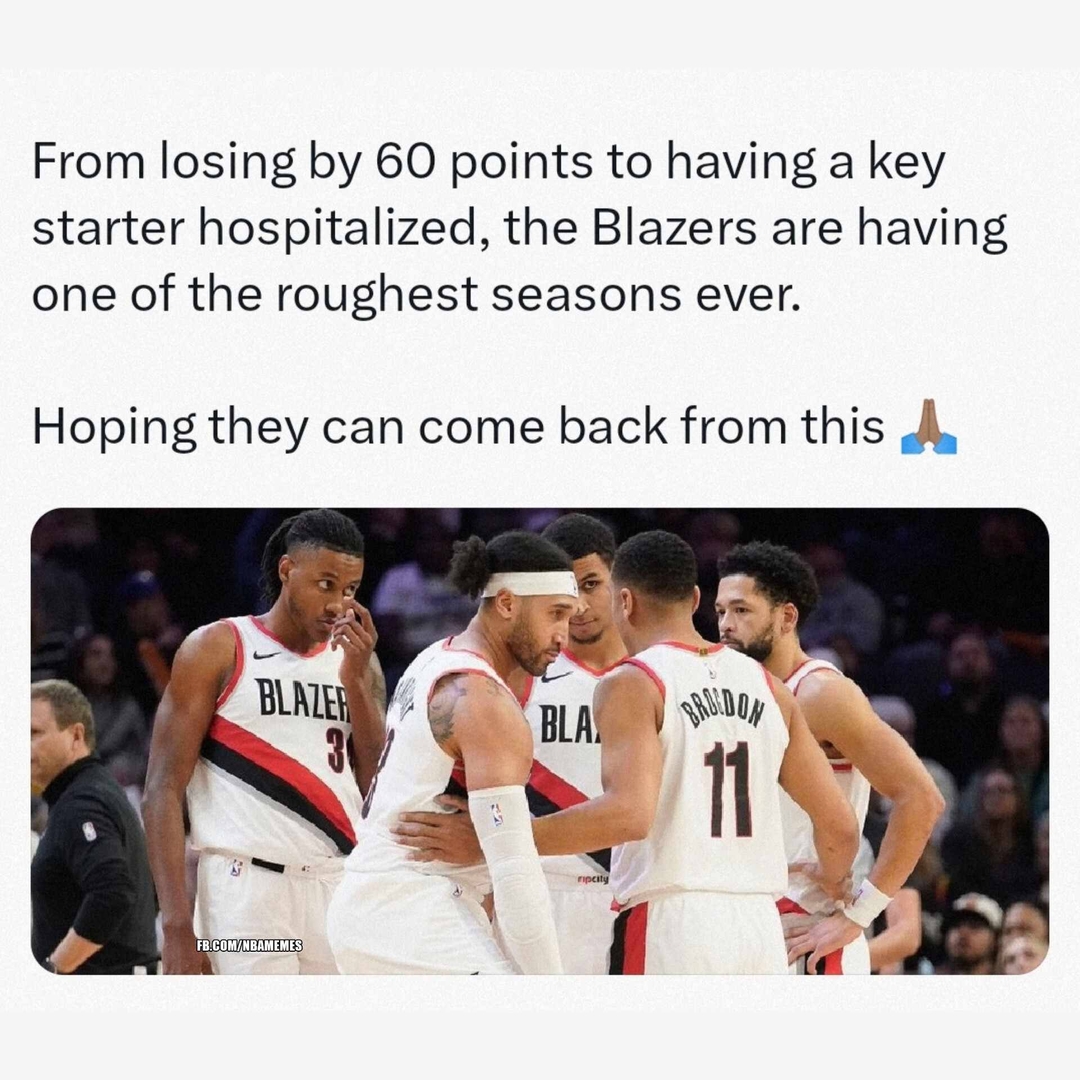 Blazers' starter hospitalized, will miss rest of season: Link in bio
