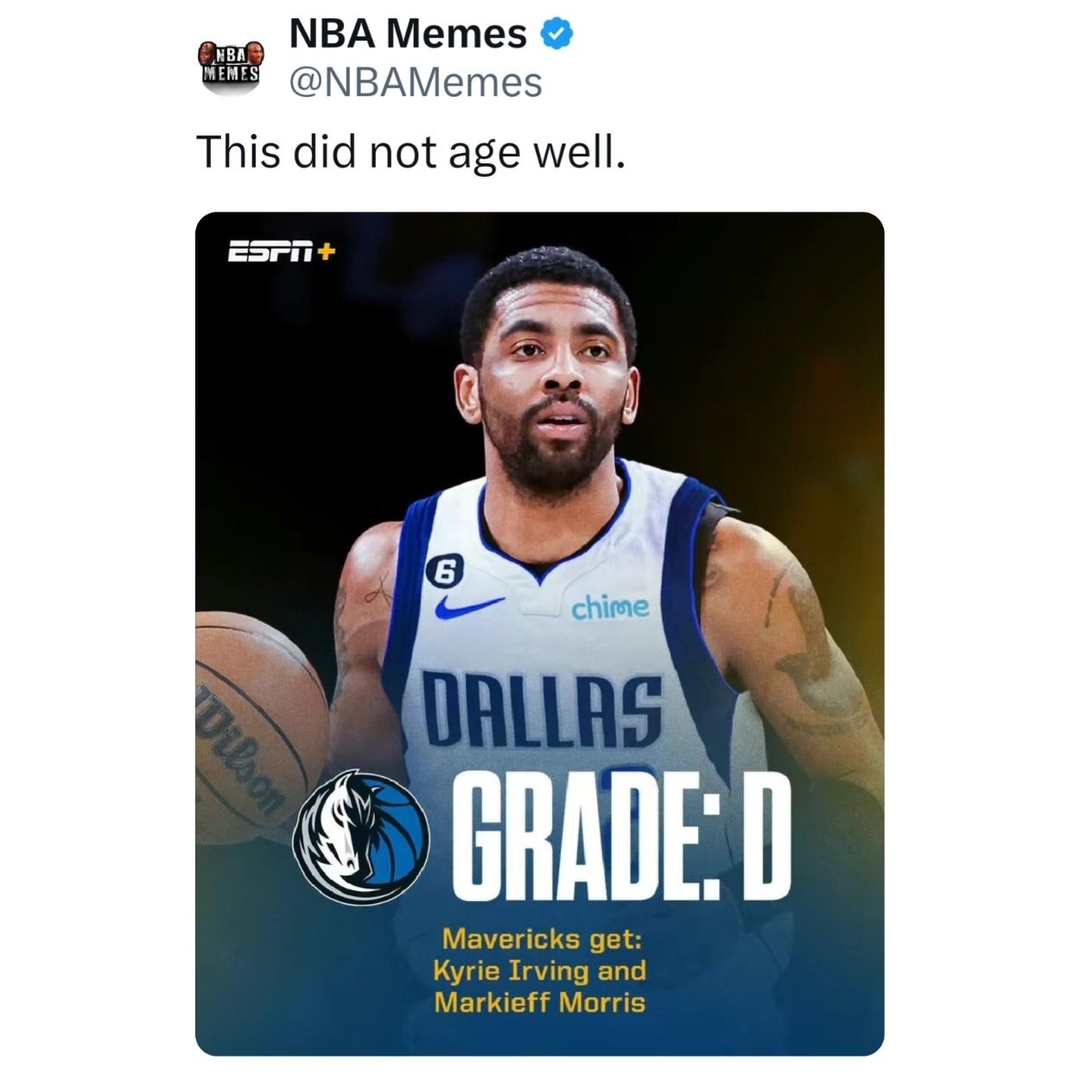 The Luka-Kyrie duo is going off atm π₯
#Mavs #Kyrie #KyrieIrving #nbamemes