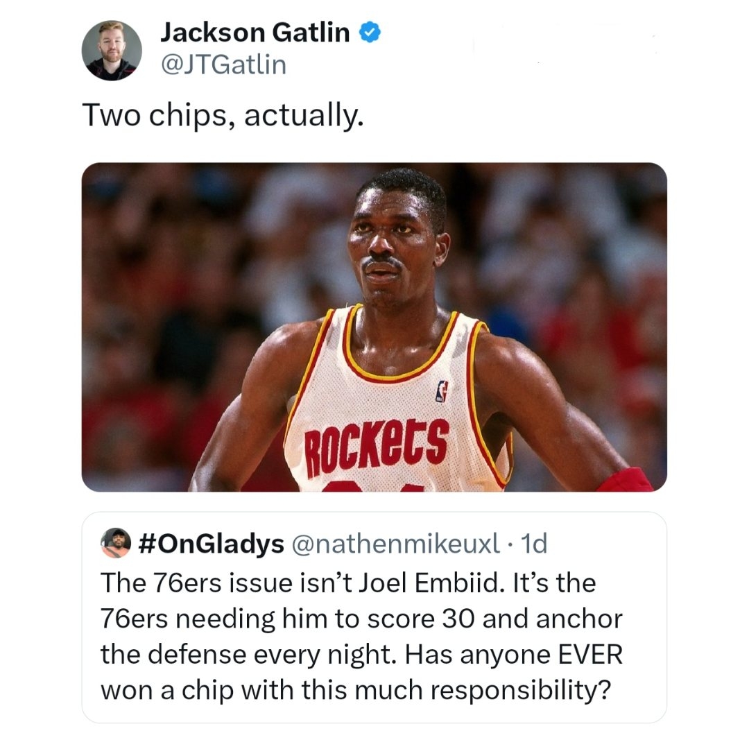 :Hakeem was on a different level 
#Hakeem #Embiid #NBA #nbamemes