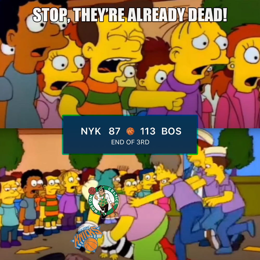 The Celtics are too much for the Knicks
#celtics #nbamemes