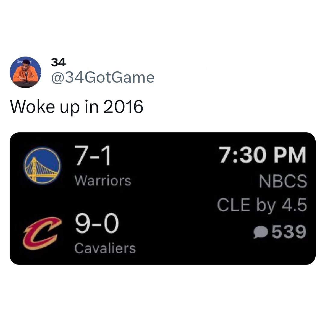 Back when we knew who was playing the finals every year π
#Cavs #Warriors #NBA #nbamemes