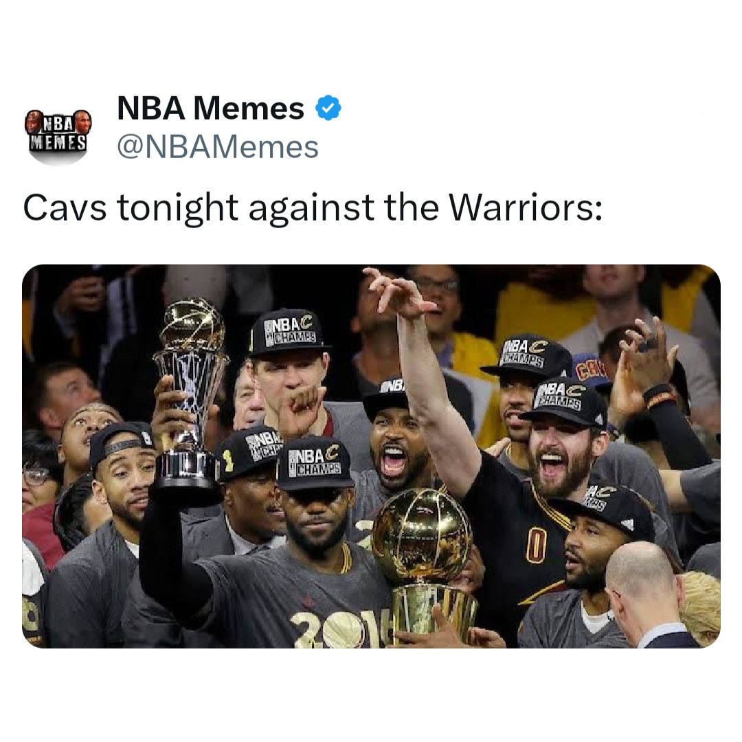 Cavs are up 83-42 rn π€―
#Cavs #Warriors #NBA #nbamemes