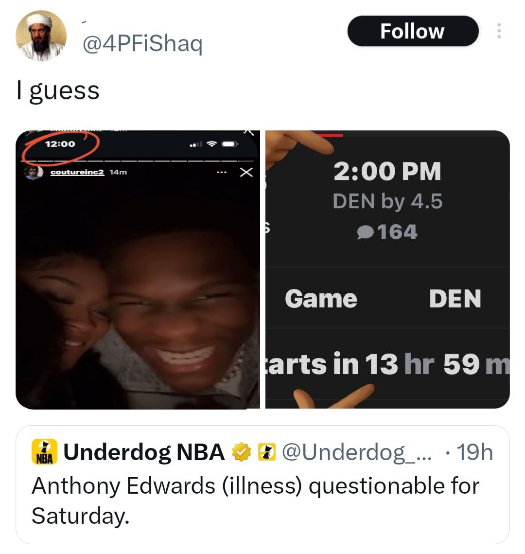 Anthony Edwards had a late night ๐
#AnthonyEdwards #TWolves #NBA #nbamemes