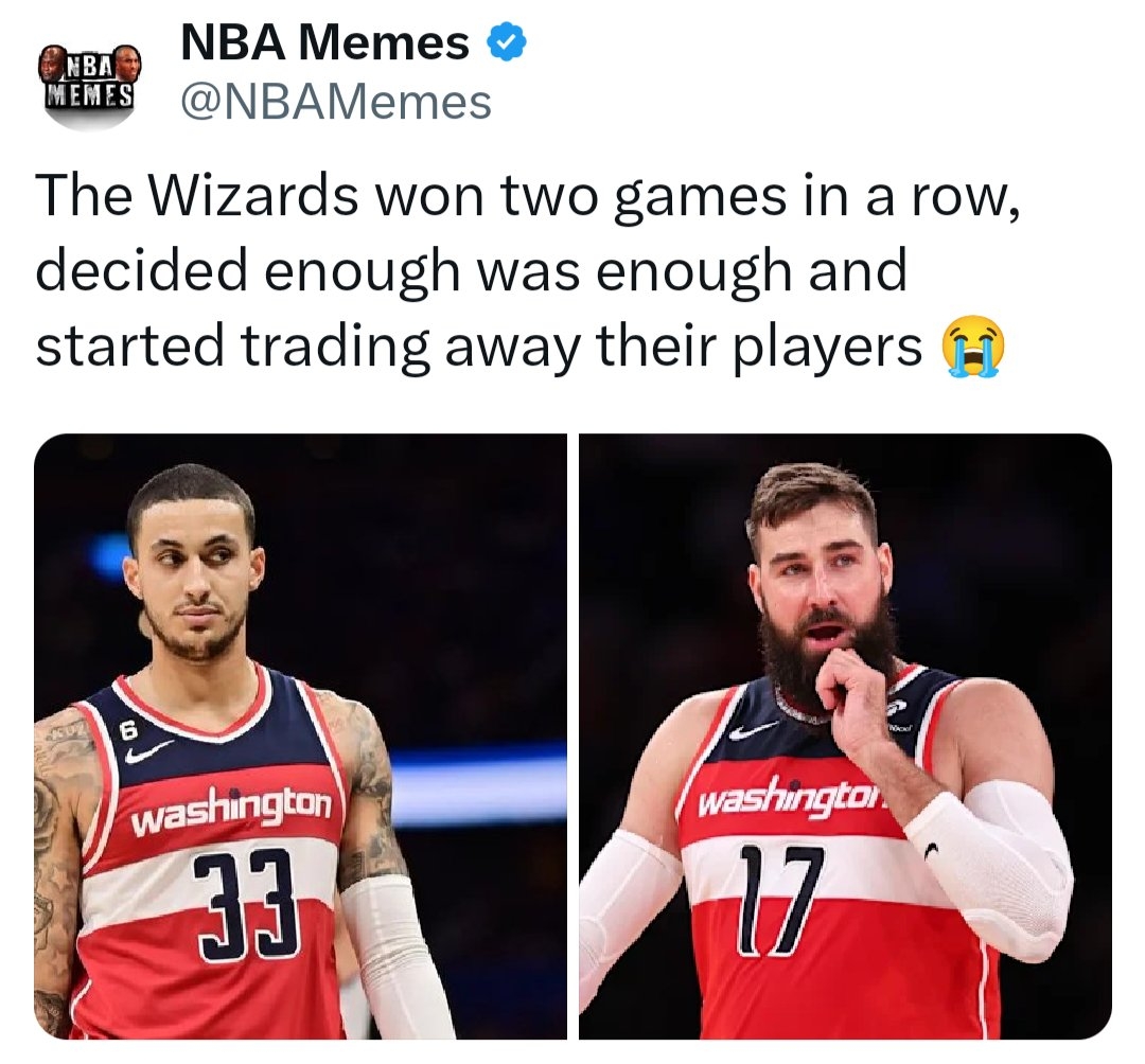 The Wizards don't do winning 😂
#NBA #WashingtonWizards #Wizards #nbamemes