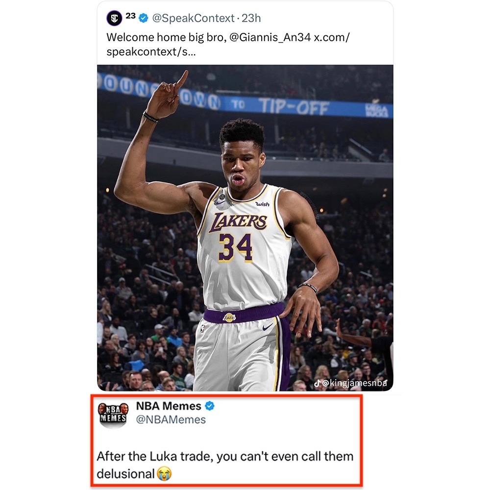 Lakers fans are a different breed. 😂
#lakers #nbamemes