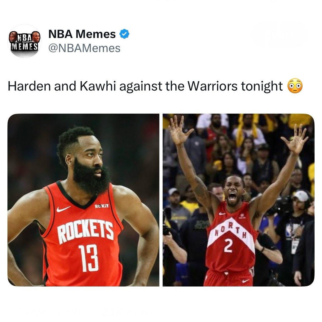 Vintage Harden. Vintage Kawhi. π₯
#clippers #nbamemes