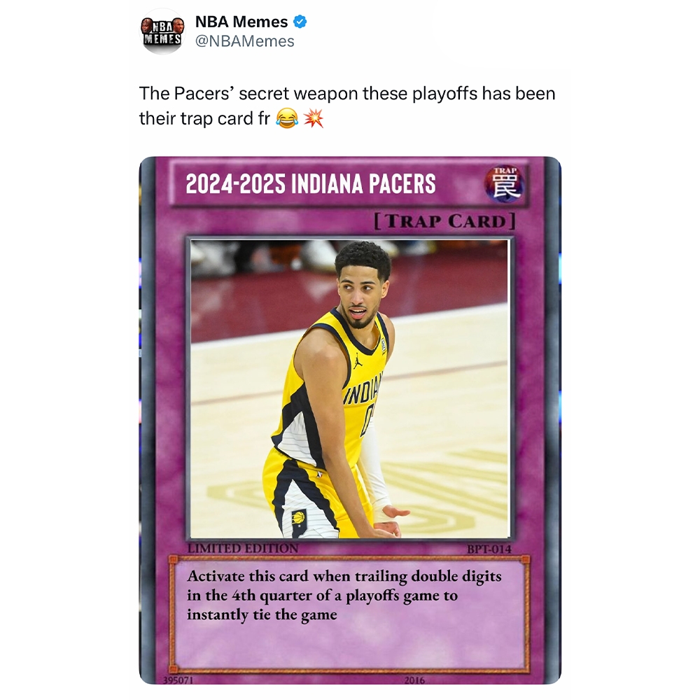 Pacersβ 5th 15+ point comeback this playoffs! π₯
#pacers #nbamemes