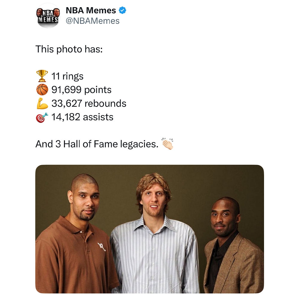 Three different paths, one common result: legendary status. 🐐🐐🐐
#kobe #nbamemes