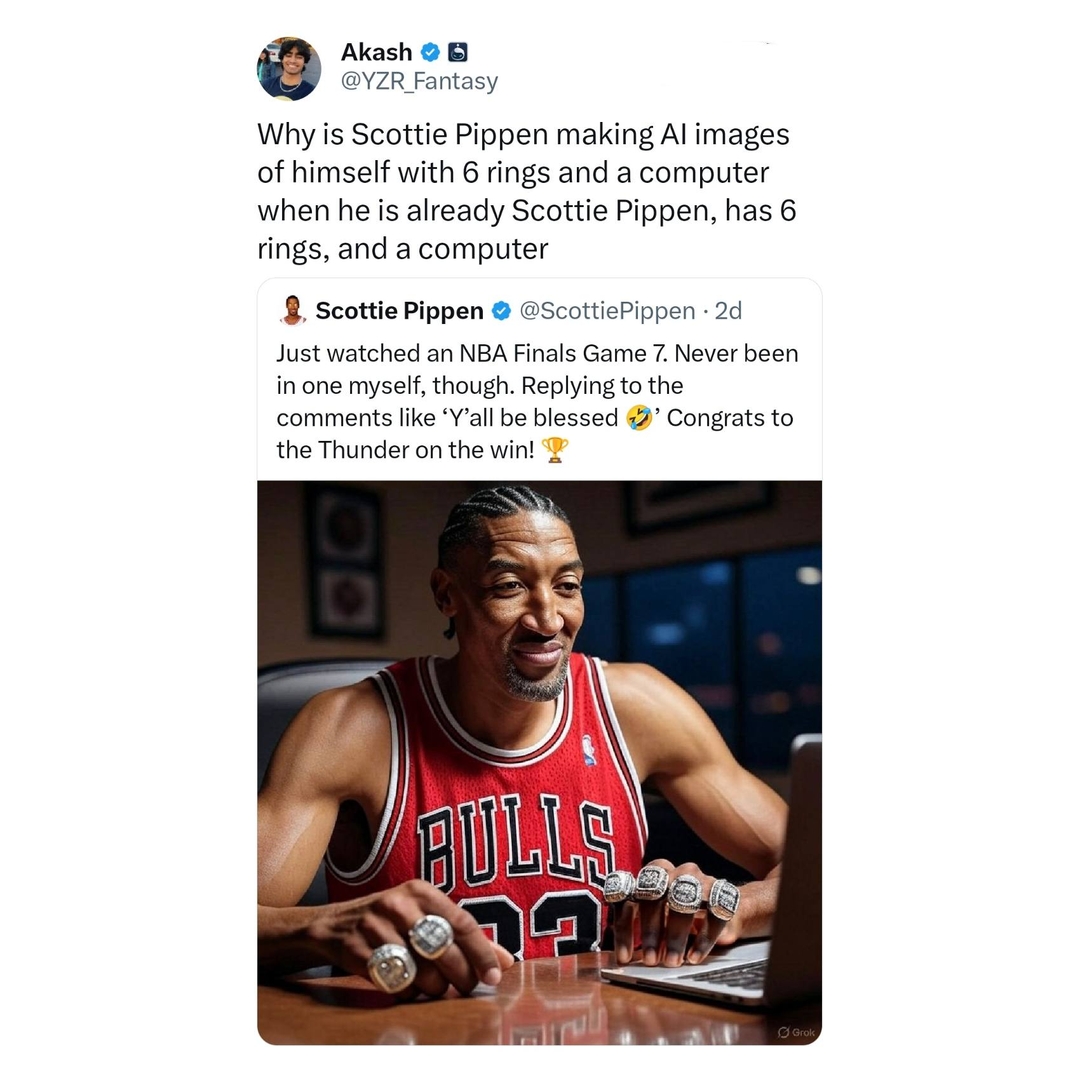 This is getting out of hand π
#ScottiePippen #Bulls #NBA #nbamemes