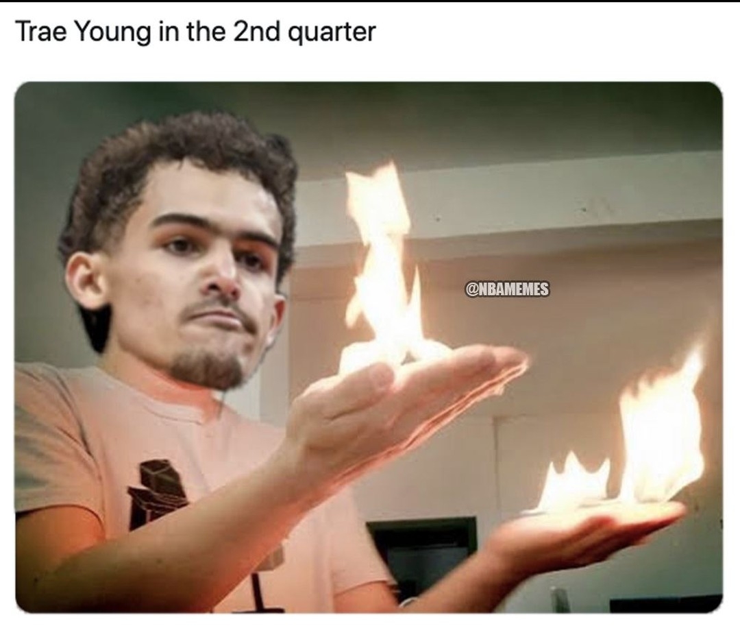 Trae Young was smokin' π₯ #nba #basketball #nbamemes #hawks #hawksnation #hoops #bball #traeyoung #atlantahawks