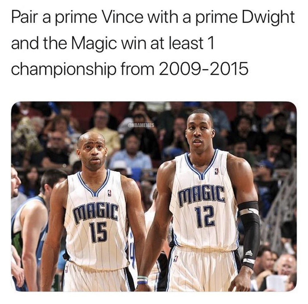 Former Magic player wants to sit down with Dwight Howard βand iron some things outβ: (Full story in link in bio) (via nbainfonvids/Instagram) 
#nba #nbamemes #basketball #magicnation #orlandomagic #dwighthoward #vincecarter