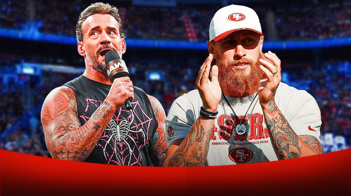 WWE star CM Punk and San Francisco 49ers tight end George Kittle.