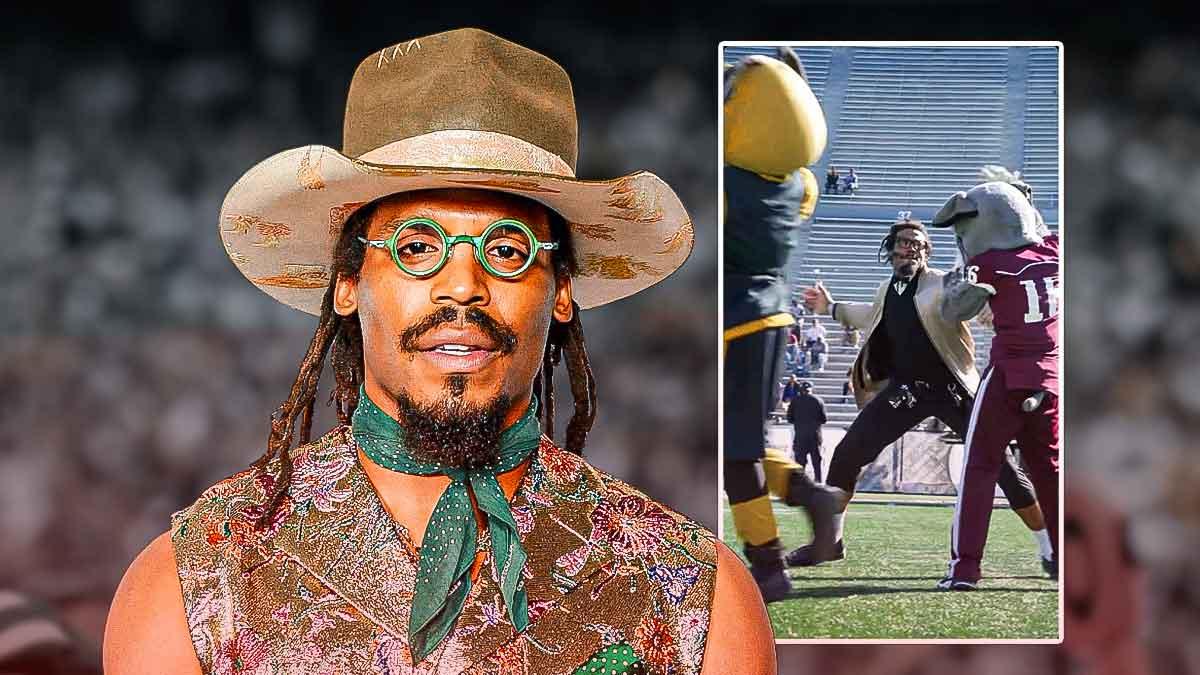 Cam Newton had an interesting moment with Alabama A&M's mascot, slapping the Bulldog and getting into a small scuffle.