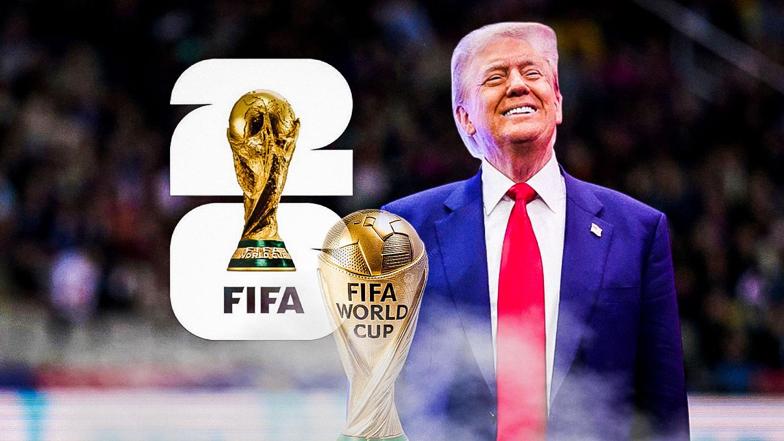 USA President Donald Trump with the FIFA World Cup