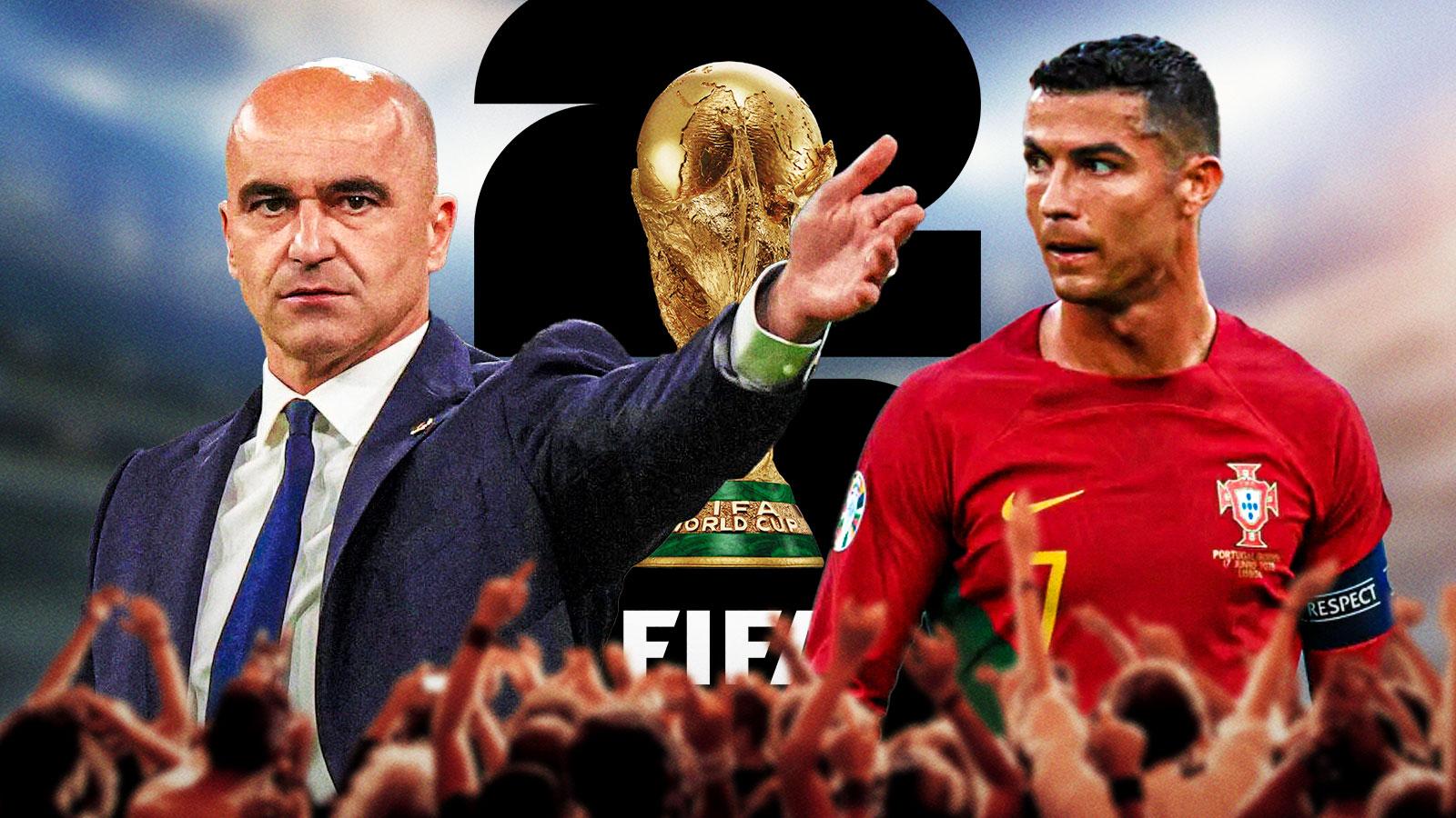 Portgual head coach Roberto Martinez with Cristiano Ronaldo