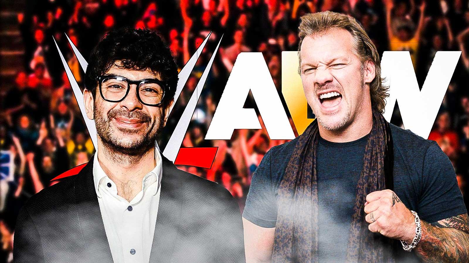 AEW president Tony Khan and WWE legend Chris Jericho.