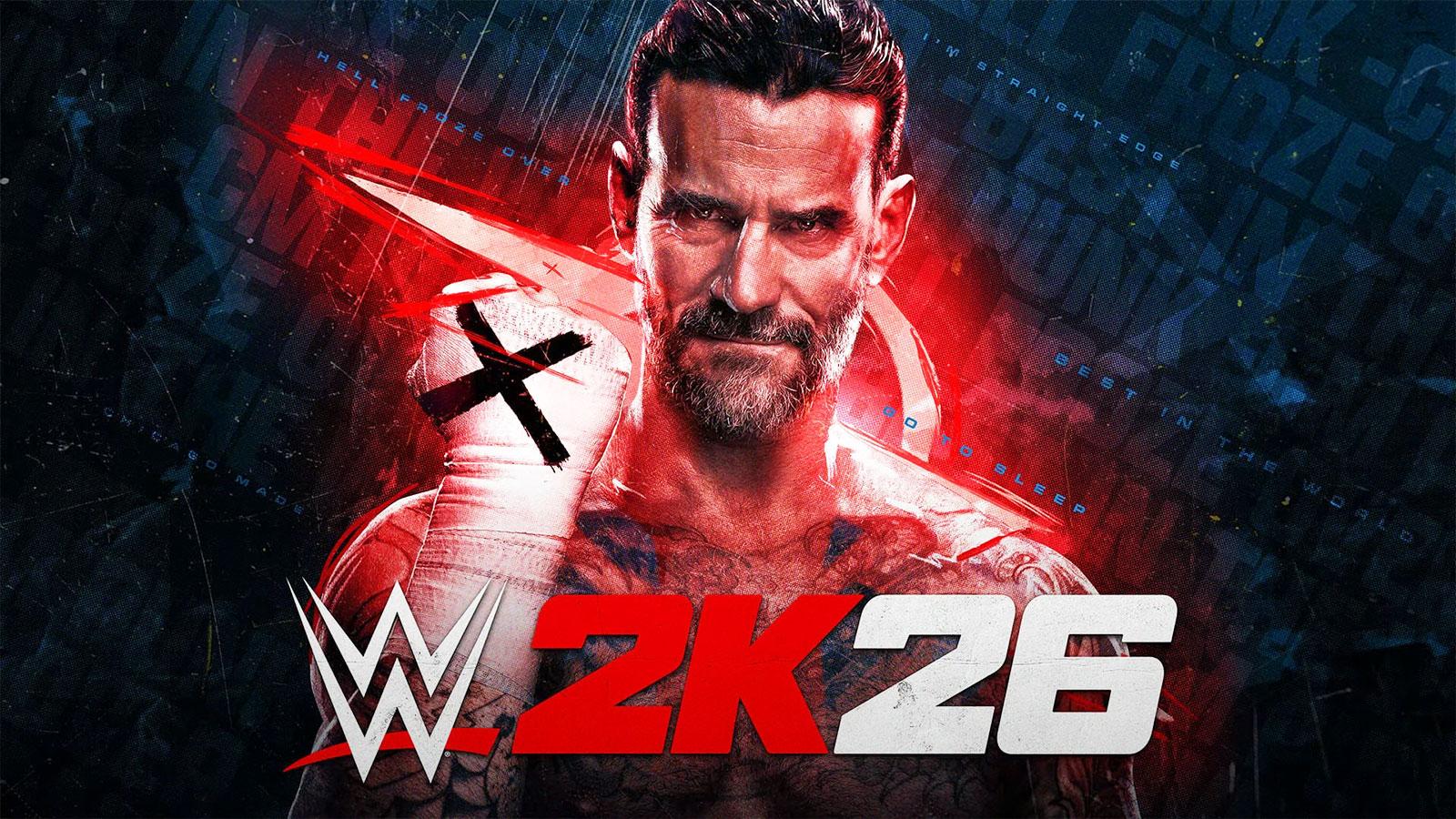 WWE 2K26 CM Punk poster